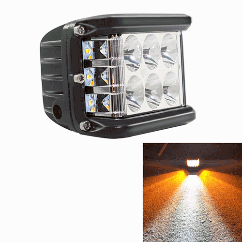 4 inch 45W 4500LM LED Work Light Bar Side Shooter Combo Beam White ...