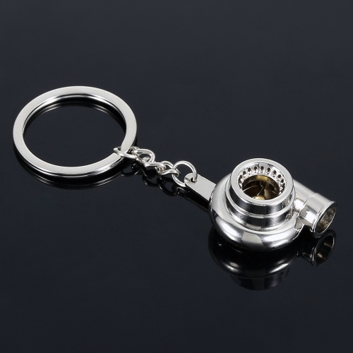 

Car Turbocharger Shaped Pendant Zinc Alloy Keychain Keyring, Random Color Delivery