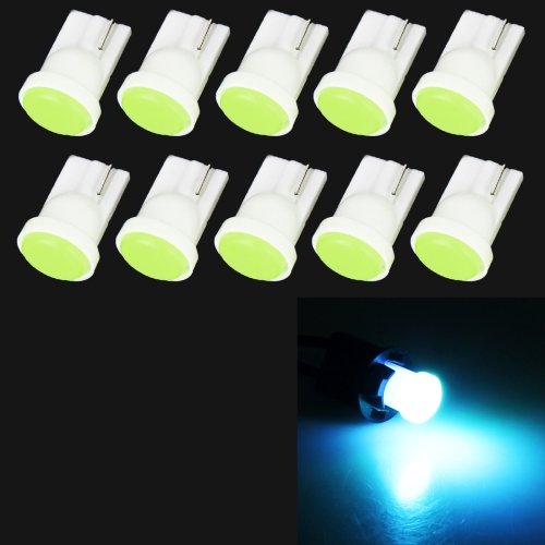 

10 PCS T10/W5W/194/501/168 0.4W 20LM 6500K COB Bulbs Car Reading Lamp Clearance Light, DC 12V(Ice Blue Light)