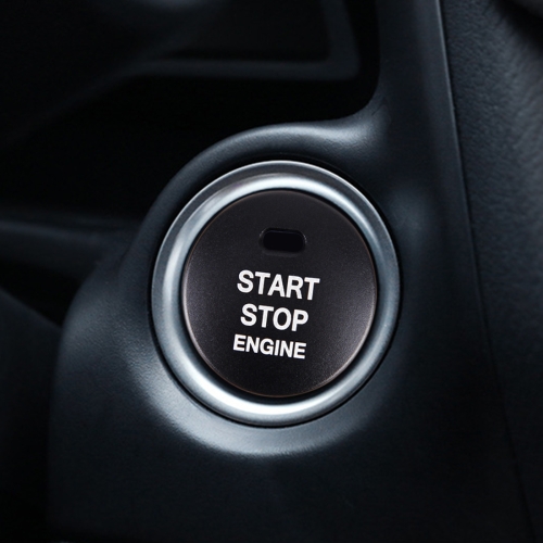 

3D Aluminum Alloy Engine Start Stop Push Button Cover Trim Decorative Sticker for Mazda(Black)