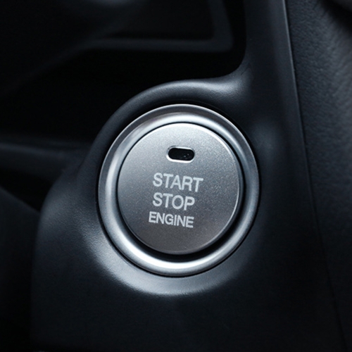 

3D Aluminum Alloy Engine Start Stop Push Button Cover Trim Decorative Sticker for Mazda CX4 / CX5 / Axela / ATENZA(Silver)