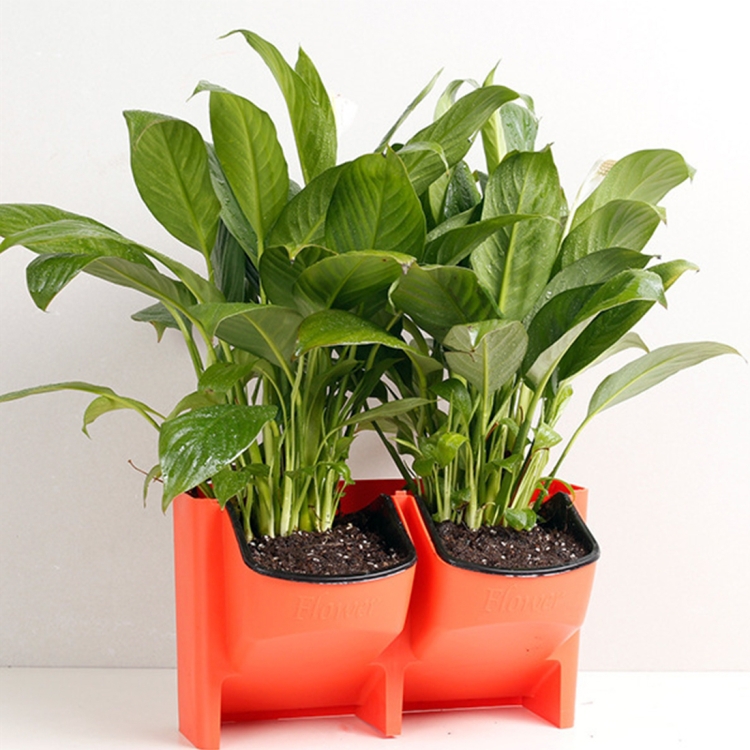 Brighten Your Vertical Garden With the Red PP Wall Hanging Stackable Flower Pot