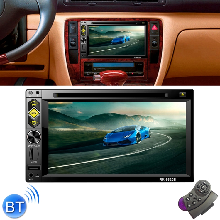 Universal DC12V Full HD1080P 6.2 inch Double DIN Car Multimedia CD DVD ...