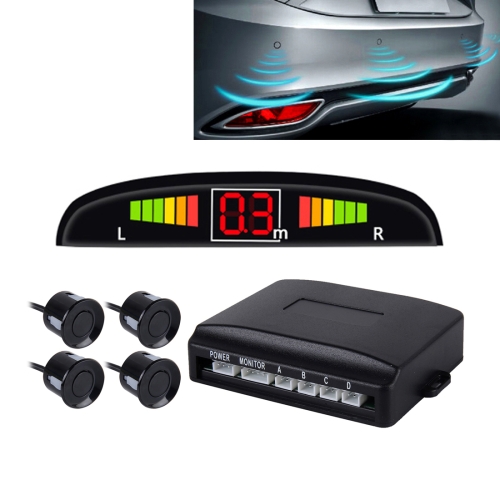 Système de radar de recul d'invite vocale de voiture - Qualité Premium 4  capteurs de stationnement Système de radar de recul de voiture avec écran  LCD