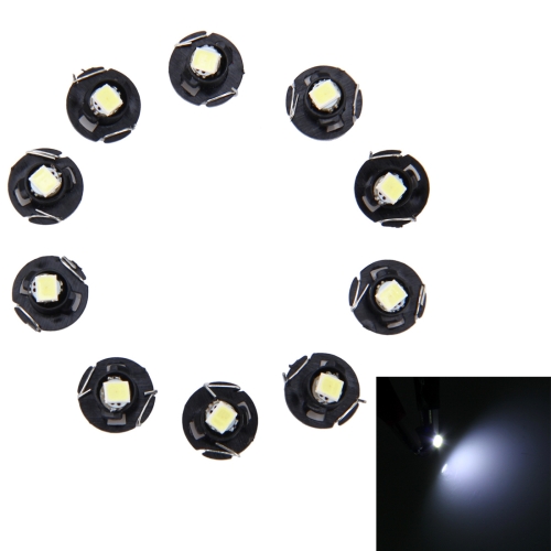 

10 PCS 0.5W T4.2 Wedge Instrument Panel LED Light Dashboard Gauge Cluster Indicator Lamp Bulb(White Light)