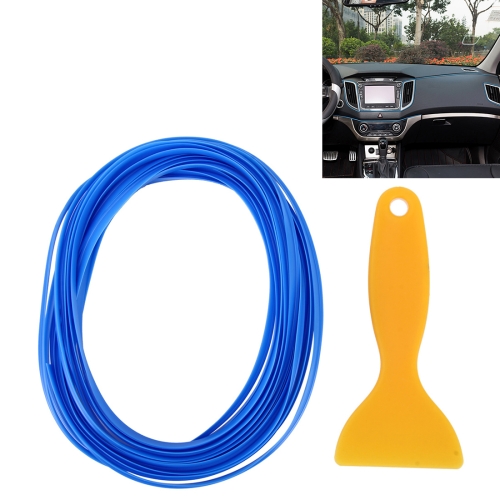 

5m Flexible Trim For DIY Automobile Car Interior Moulding Trim Decorative Line Strip with Film Scraper(Blue)