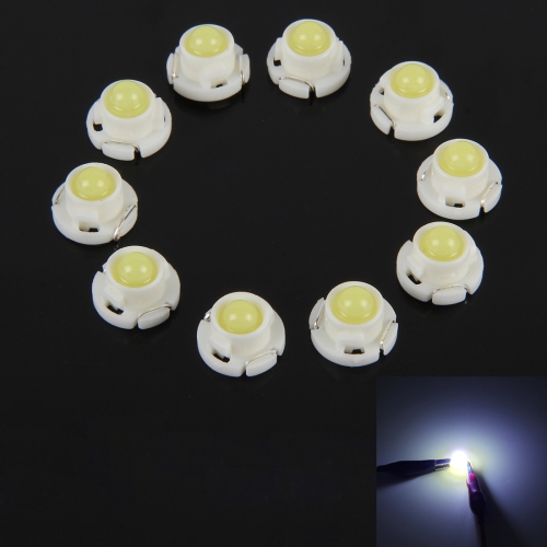 

10PCS 2W T4.7 Wedge Instrument Panel LED Light Dashboard Gauge Cluster Indicator Lamp Bulb (White Light)