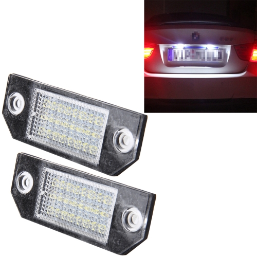 

2 PCS License Plate Light with 24 SMD-3528 Lamps for Ford Focus,2W 120LM,6000K, DC12V(White Light)