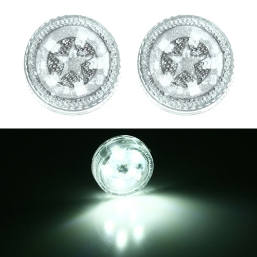 

2 PCS Car Door Magnetic Warning Strobe Light Lamp(White Light)