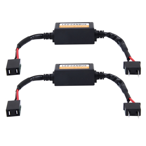 2 PCS H7 Car Auto LED Headlight Canbus Warning Error-free Decoder Adapter  for DC 9