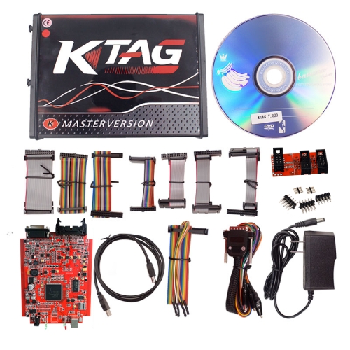 

KTAG V7.020 Red PCB Board ECU Programming Tool Unlimited Token, US Plug