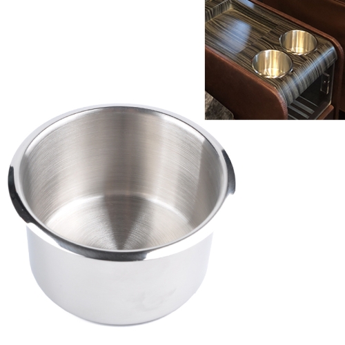 

Stainless Steel Drop-in Cup Holder Table Drink Holder for RV Car Truck Camper, Size: 9 x 5.7cm