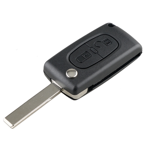 

For PEUGEOT 2 Buttons Intelligent Remote Control Car Key with PCF7961 Integrated Chip & Battery & Holder & Slotted Key Blade & ASK Signal, Frequency: 433MHz