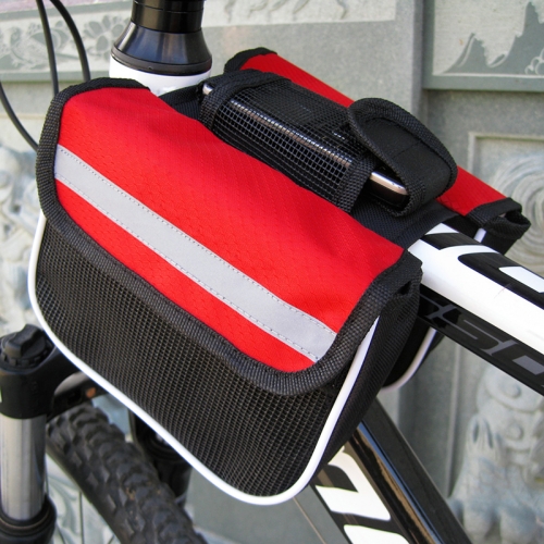 

Bicycle Phone Bags Mountain Road Bike Front Head Bag Saddle Bag (Red)