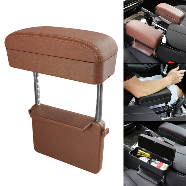 Bracciolo Auto Universale Con Porta USB – Cuscino Rialzato In Pelle PU Per Console Centrale