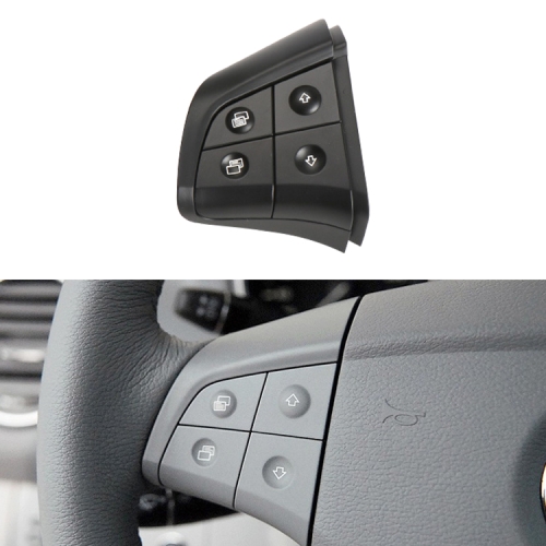 

Car Left Side 4-button Steering Wheel Switch Buttons Panel 1648200010 for Mercedes-Benz W164, Left Driving (Black)