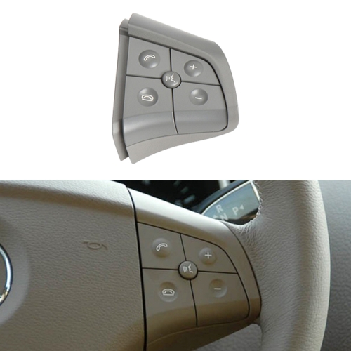 

Car Right Side 5-button Steering Wheel Switch Buttons Panel 1648200110 for Mercedes-Benz W164, Left Driving (Grey)