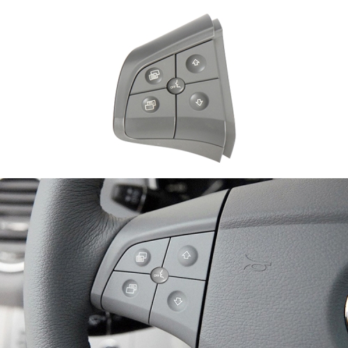 

Car Left Side 5-button Steering Wheel Switch Buttons Panel 1648200010 for Mercedes-Benz W164, Left Driving (Grey)