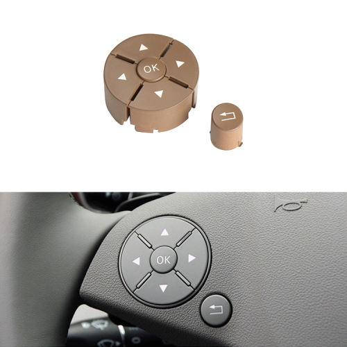 

Car Left Side Steering Wheel Switch Buttons Panel for Mercedes-Benz W204 2007-2014, Left Driving(Beige)