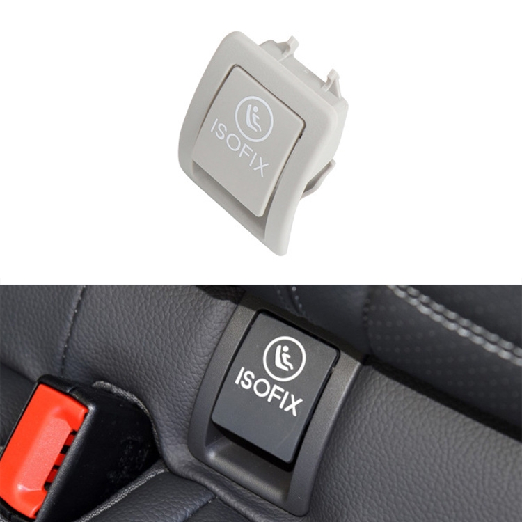 

Car Rear Child ISOFIX Switch Seat Safety Cover 2059200513 for Mercedes-Benz W205 2015-2021, Left Driving (Grey White)