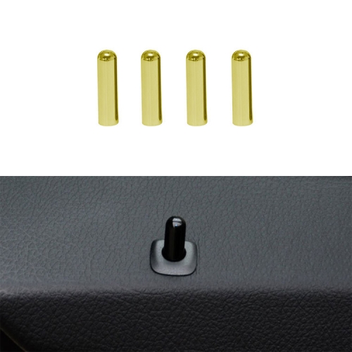 

4 in 1 Car Door Latch Pin Door Screw Knob Cap Cover Trim for BMW F10, Left Driving (Gold)