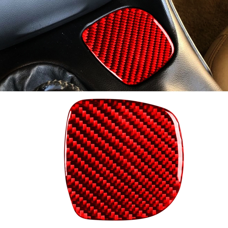 

Carbon Fiber Car Cup Holder Sticker for Chevrolet Corvette C5 1998-2004, Left Drive (Red)