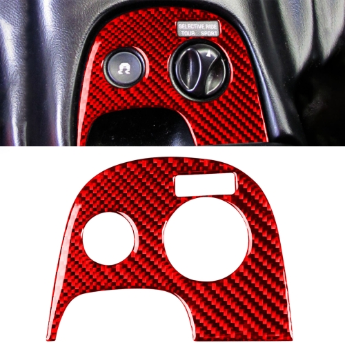 

Carbon Fiber Car Traction Control Sticker for Chevrolet Corvette C5 1998-1999, Left Drive (Red)