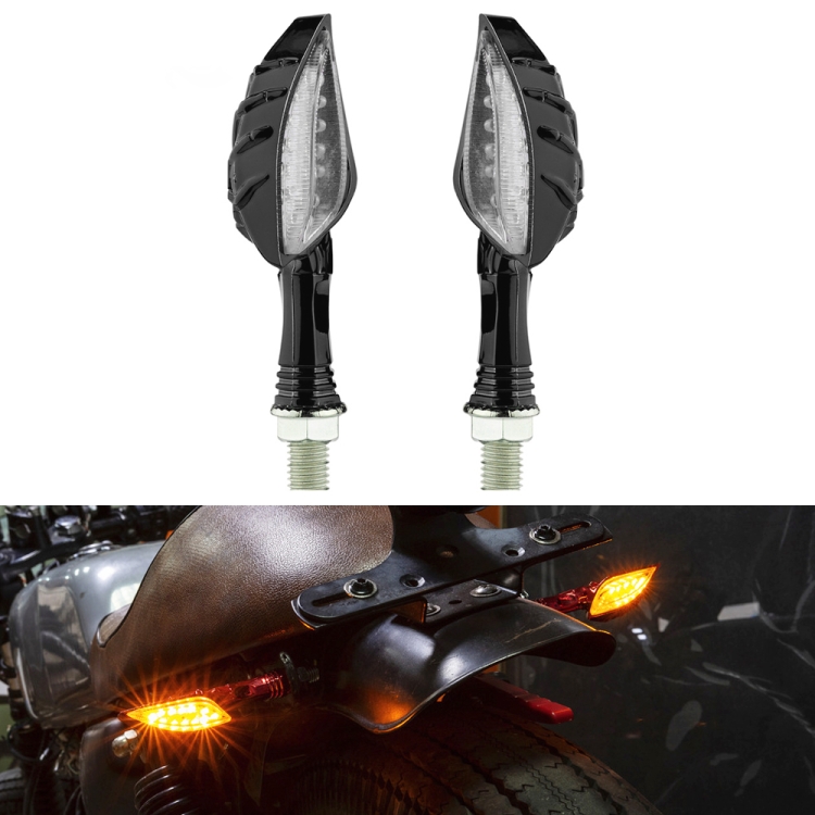 

2pcs KC022 Motorcycle 12LEDs Turn Signal Light (Black)