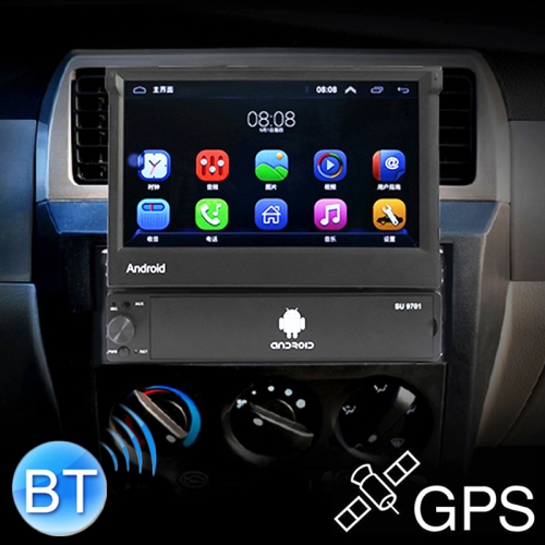 

SU 9701 2GB+16GB 7 inch HD Manual Telescoping Car Android Radio Receiver MP5 Player, Support FM & Bluetooth & TF Card & GPS & Phone Link & WiFi