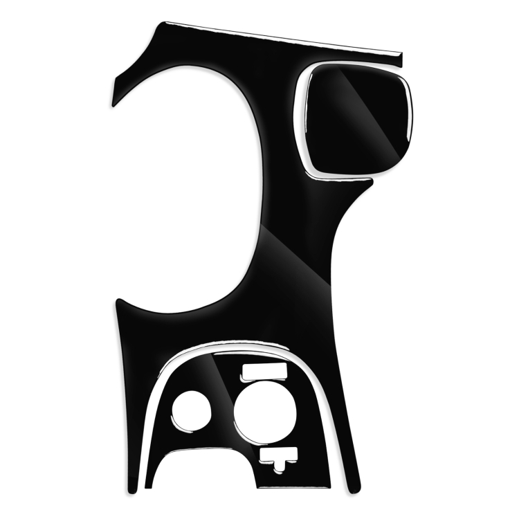 

For Chevrolet Corvette C5 1998-2004 3 in 1 Car Gear Panel D Decorative Sticker, Left Drive