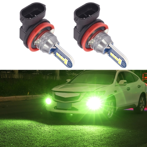 1 paire H11 12V 7W feu antibrouillard LED continu pour voiture (lumière  rouge)