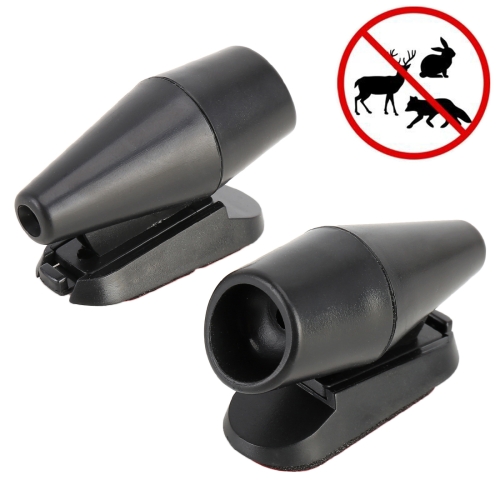 

Car ABS Deer Alert Sound Alarm Ultrasonic Wind Power Animal Repeller(Black)