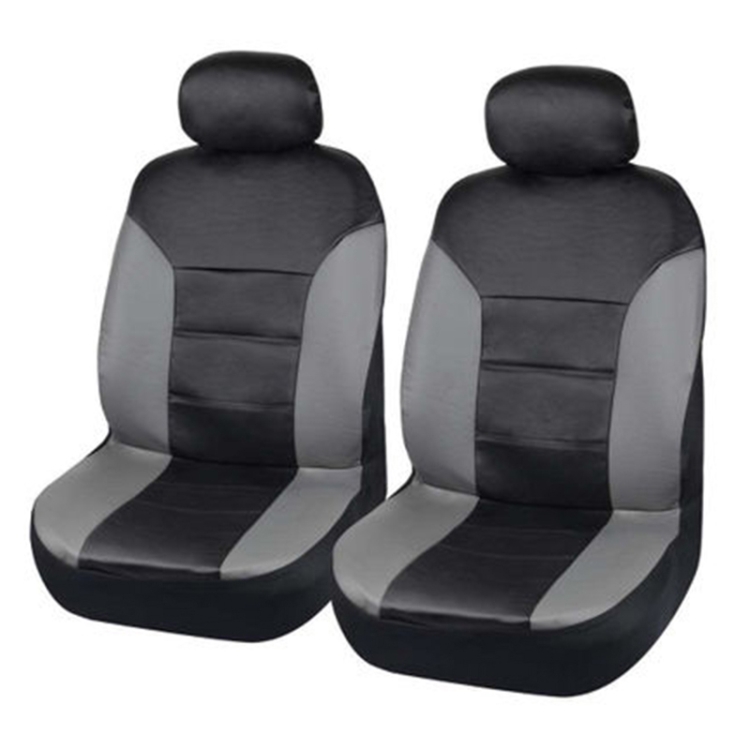 4 in 1 Universal PU Leather Four Seasons AntiSlippery Cushion Mat Set for 2 Seat Car