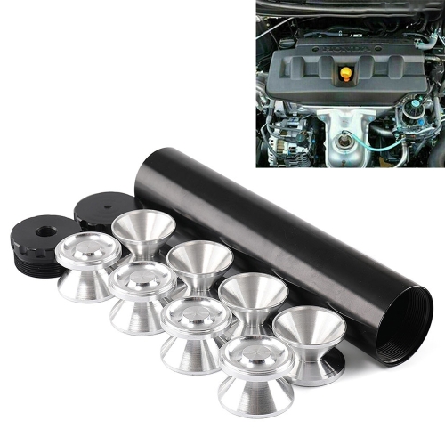 

8 PCS 5/8-24 inch Car Fuel Filter Cap Interior Accessories Automobiles Fuel Filters for Napa 4003 WIX 24003 (Black Silver)