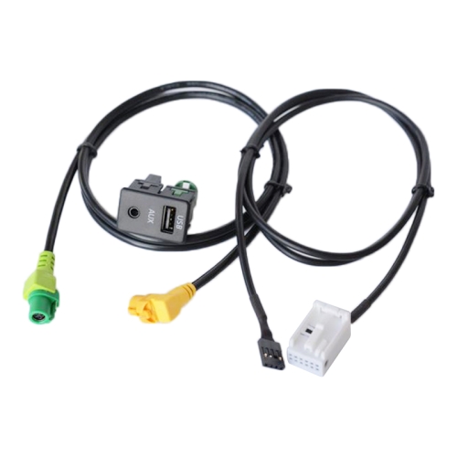 Auto AUX USB Switch Halter + Kabelkabel-Kabelbaum für Volkswagen