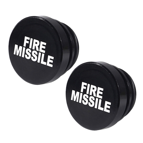 

2 PCS Car / Motorcycle FIRE MISSILE Letter Metal Cigarette Lighter Dust Cover (Black)