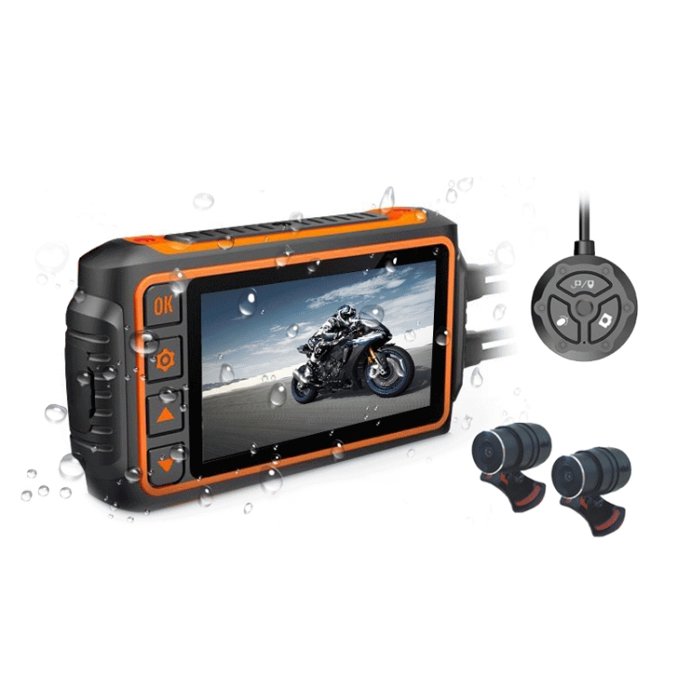 

A10 Motorcycles 3 inch 1080P HD Front and Rear Dual Lenses WiFi Driving Recorder