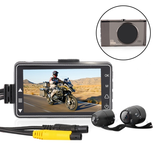 

D905 Motorcycles 3 inch 1080P Front and Rear Dual Lenses Metal Driving Recorder