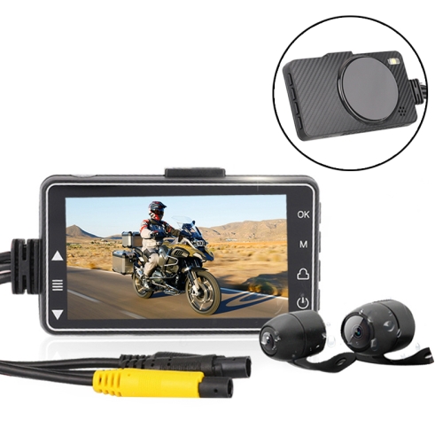 

D905 Motorcycles 3 inch 720P Front and Rear Dual Lenses Plastic Driving Recorder