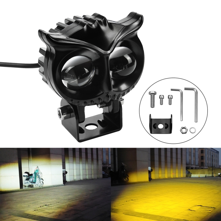 

CS-1584A1 External Waterproof Double Lamp Bead LED Headlight Owl Bracket Type