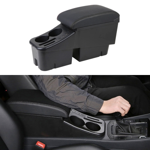 

Car Center Armrest Box Straight Surface Cover Microfiber Leather Type for Volkswagen Bora 2019 (Black)