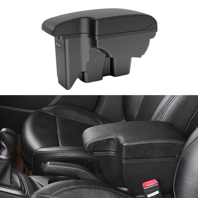 

Car Center Armrest Box Microfiber Leather Type for DFSK C71 / C72 (Black)