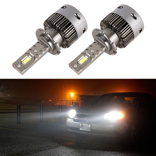 

1 Pair D Series D4 Car HID Ballast to LED Headlight DC12V 35W 6000K 7000LM, 7040 Lamp Bead