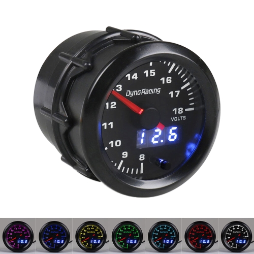 

52mm Car Modified Colorful Voltmeter