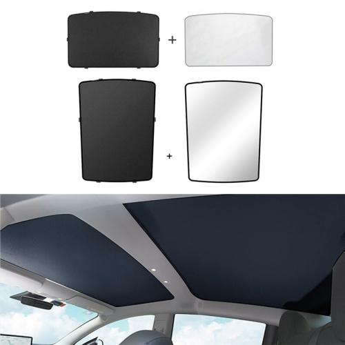 

Car Roof Sunshade, Style: Front + Rear Window Full Cover for Tesla Model 3 (Black)