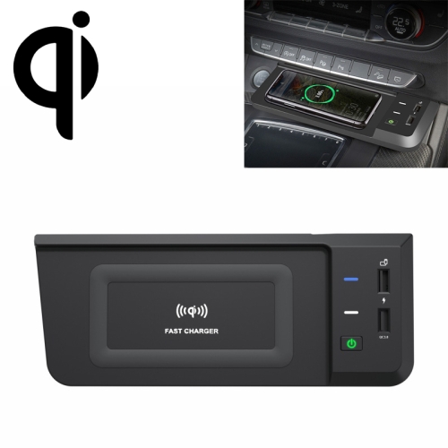 

HFC-1051 Car Qi Standard Wireless Charger 15W / 10W Quick Charging for Audi Q5L 2018-2022, Left Driving