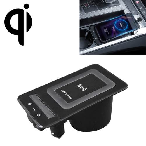 

HFC-1052 Car Qi Standard Wireless Charger 15W / 10W Quick Charging for Audi A6L 2019-2022, Left Driving