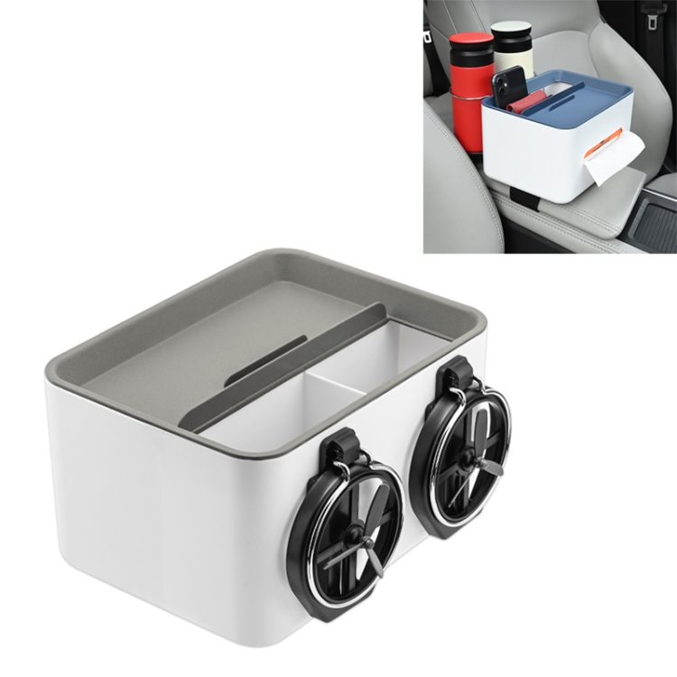 

Car Multifunctional Storage Box Water Cup Holder (Grey)