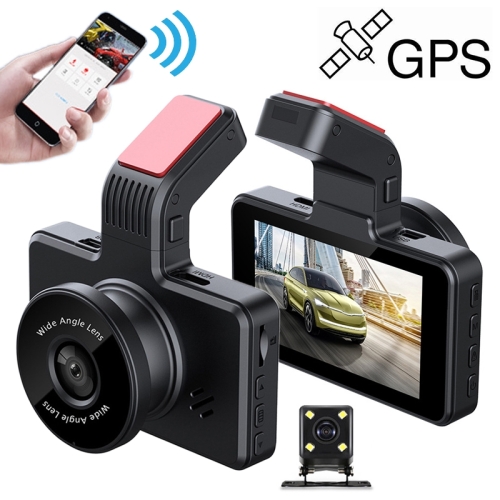 

D903 3 inch Car Ultra HD Driving Recorder, Double Recording + GPS + WIFI + Gravity Parking Monitoring + Lane Deviation Warning