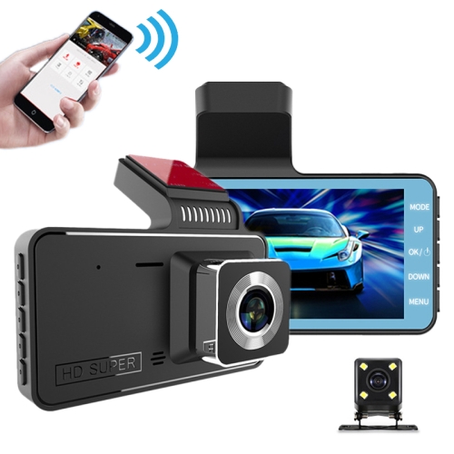 

H808 4 inch Car HD Double Recording Driving Recorder, WiFi + Gravity Parking Monitoring